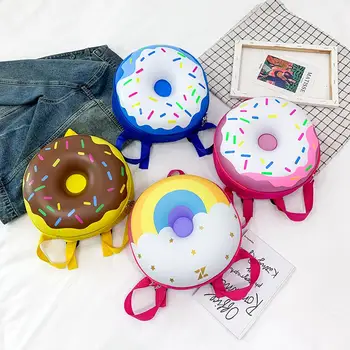 

Lovely Donut Rainbow Backpack Kids Kindergarten School Book Bag Casual Bagpack Vintage Bags for Children Kids Birthday
