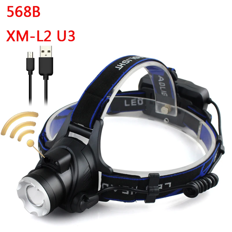 Option D Litwod Z20 ИК светодиодный сенсорный налобный фонарь 8000лм XM-L2 U3 умный индукционный сильный Головной фонарь лампа светильник для рыбалки светильник s - Испускаемый цвет: Option D