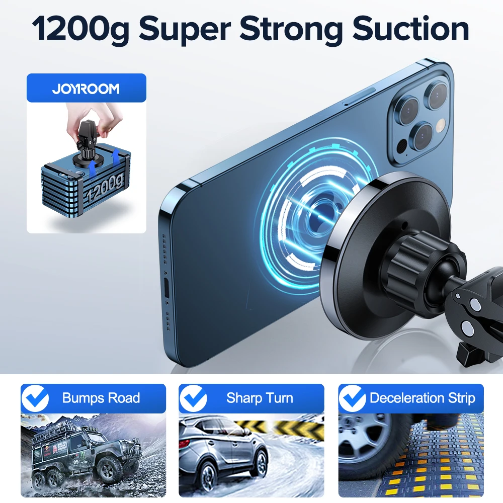 Magnetic Wireless Charger Car Phone Holder 15W Qi Fast Charging Car Mount for iPhone 13 12 11 Pro Max Xs Samsung S9 S10 Joyroom