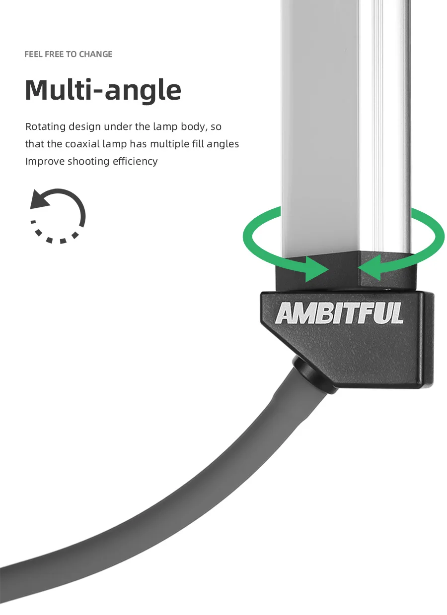 AMBITFUL 3000 K-6000 K 40W двойные ручки заполняющий светодиодный светильник с длинными полосками светодиодный светильник+ ЖК-экран для фотостудии прямая трансляция