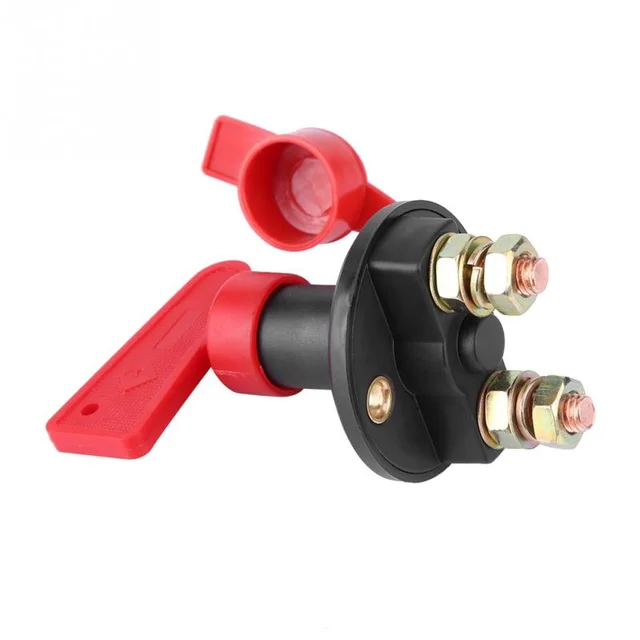 thumbnail image 2 of Battery Isolator Switch, Universal 12V-60V 300A High Current Battery Power Cut Isolator Kill Switch 10000 Times Electrical Life, Knob Control Power 2 of 13