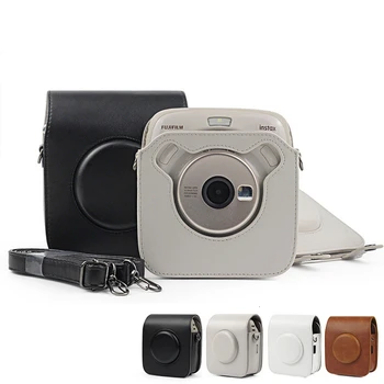 

For Camera Protection Carry Cover FUJIFILM Instax SQUARE SQ20 SQ10 Camera Bag Case PU Leather Vintage Shoulder Strap Pouch