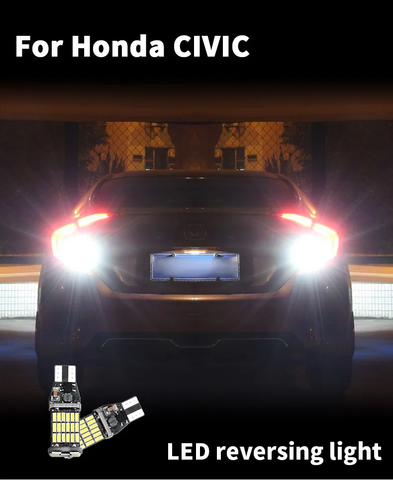 Светодиодный Реверсивный светильник модифицированный высокого светильник светодиодный стоп-сигнал светильник задний светильник для Honda Civic 10th автомобильные аксессуары