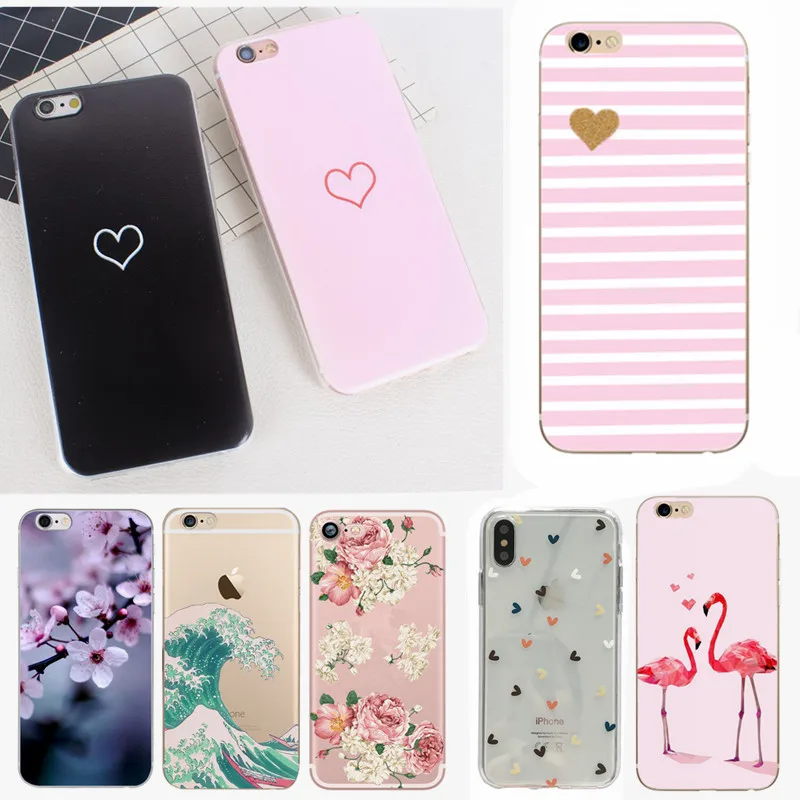 for Funda iPhone 6 case 5 5S 6S 7 8 Plus X Cute Princess Crown Print Soft TPU Cover Case Coque | Мобильные телефоны и