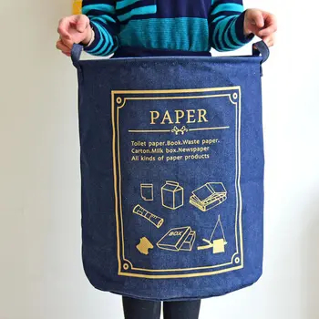 

Jeans Nostalgic Waterproof Organizer Linen Sundries Storage Basket Cabinet Underwear Storage Bag Cothing Storage Box