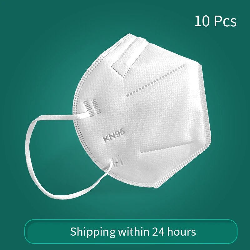 

10 pcs KN95 Dustproof Anti-fog And Breathable Face Masks 95% Filtration N95 Masks Features as KF94 FFP2
