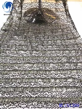 

Beautifical african lace fabrics Fashion 3d french lace fabric with sequins 3d Ruffled lace tulle lace for women 5yards ML1N1399