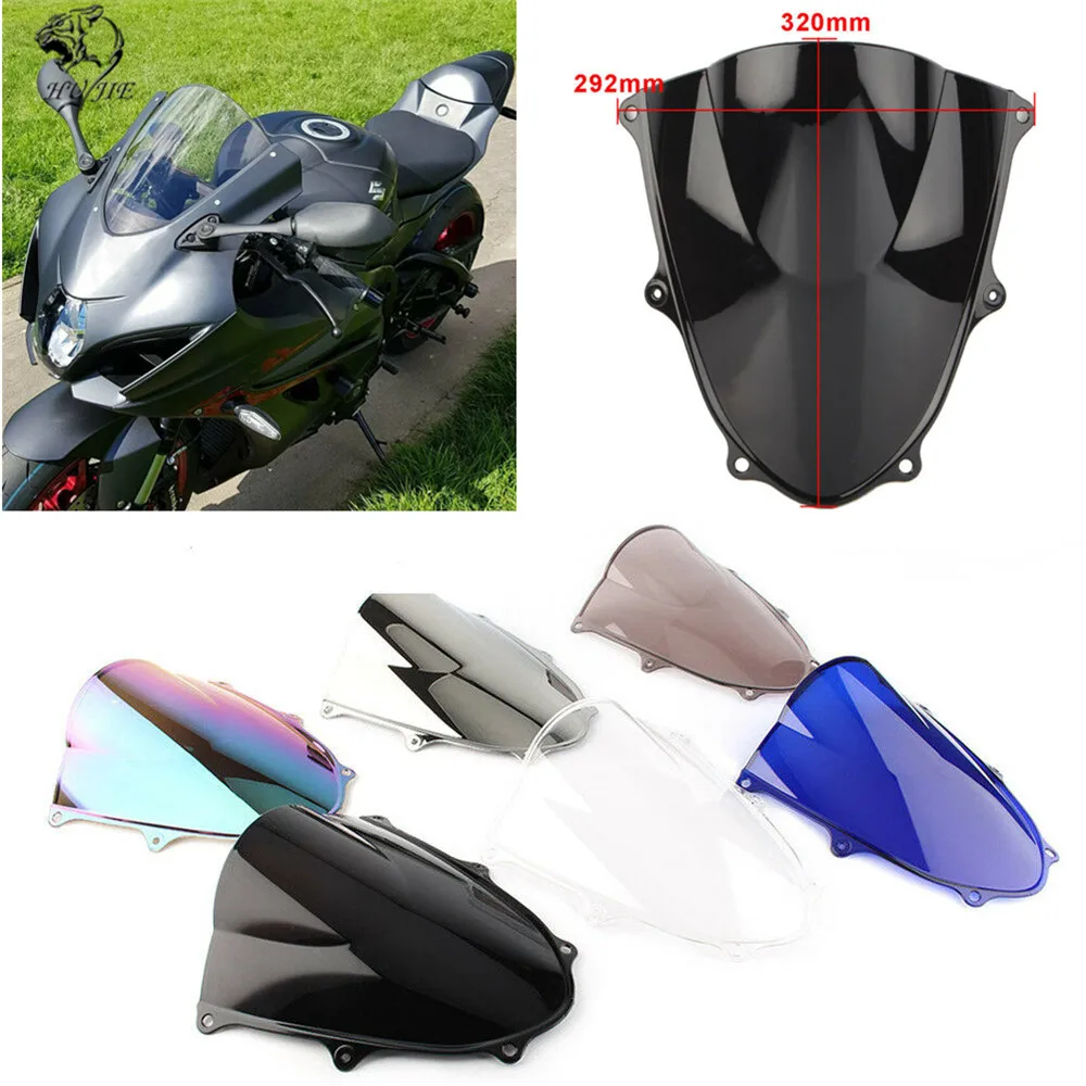 

17-18 For Suzuki GSXR1000 Motorcycle Windshield Windscreen Wind Deflector GSXR GSX-R1000 GSX-R 1000 2017 2018 17 18 Black Clear