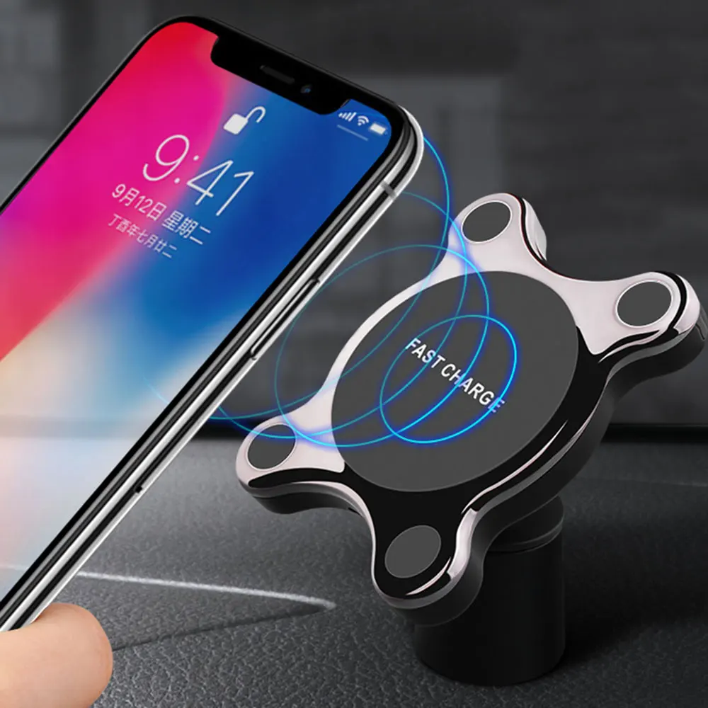 Car Wireless Charger Magnet Vent Phone Holder Qi Fast For IPhone XR XS Samsung S9 S8 Note 9 | Электроника
