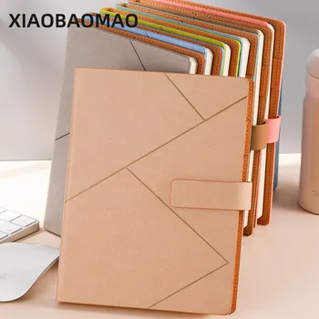 

PU Business Leather Diary Notebook A5 B5 Travelers Thicken School Office Meeting Record Notepad Handbook
