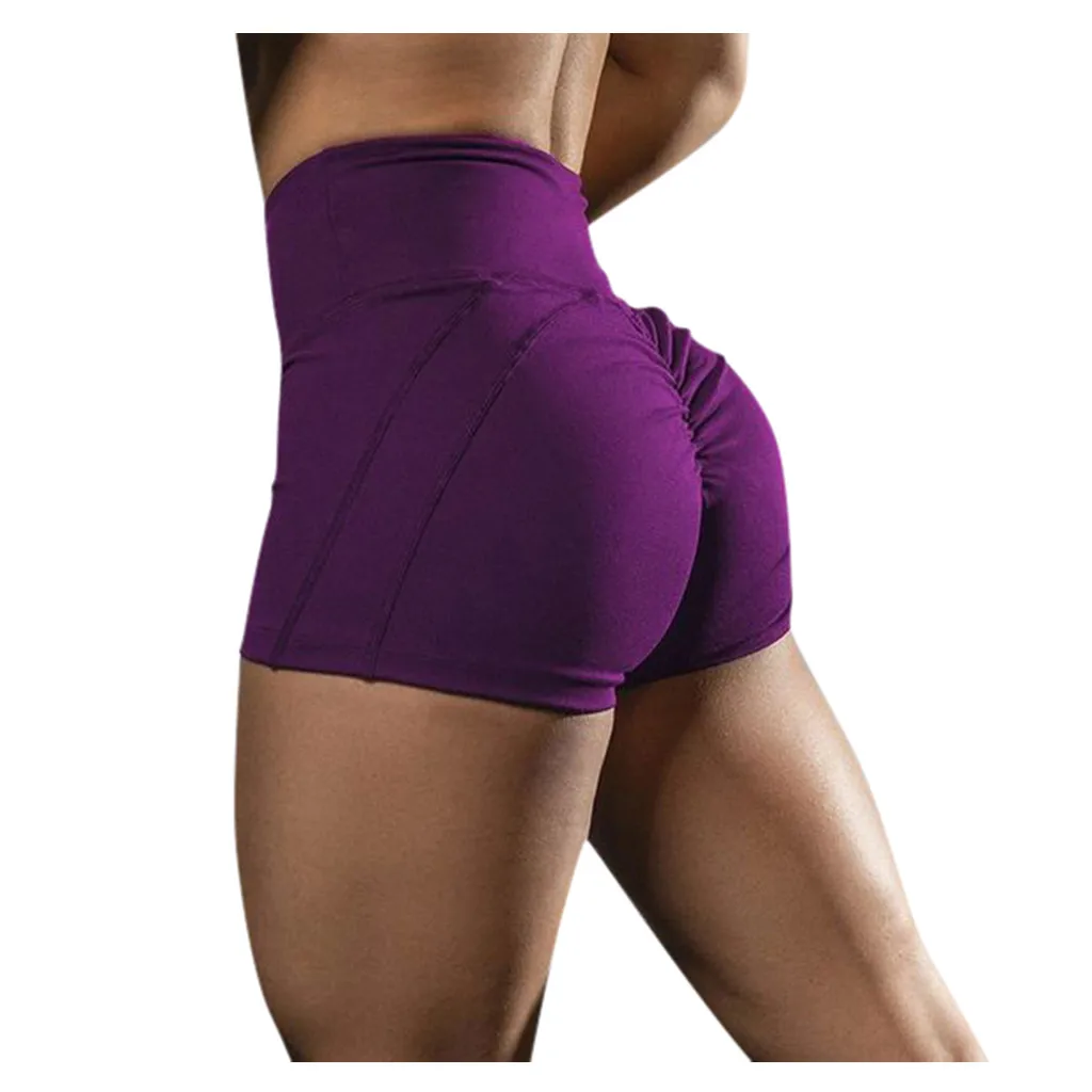 purple yoga shorts