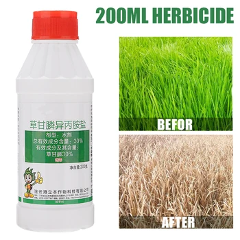

200ml Glyphosate Weed & Grass Killer Super Concentrate Volume Herbicide Remove Broadleaf Weed Directional Stem & Leaf
