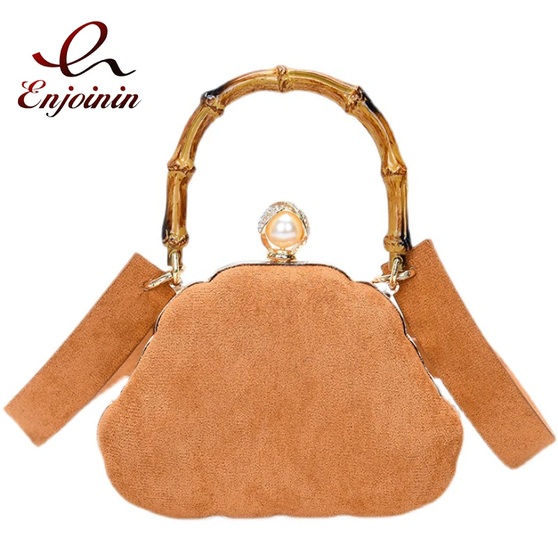 de mano de fiesta con forma de concha de ante de imitación para mujer, Mini bandolera de diseñador, con asa superior, de noche|Bolsos de hombro| - AliExpress