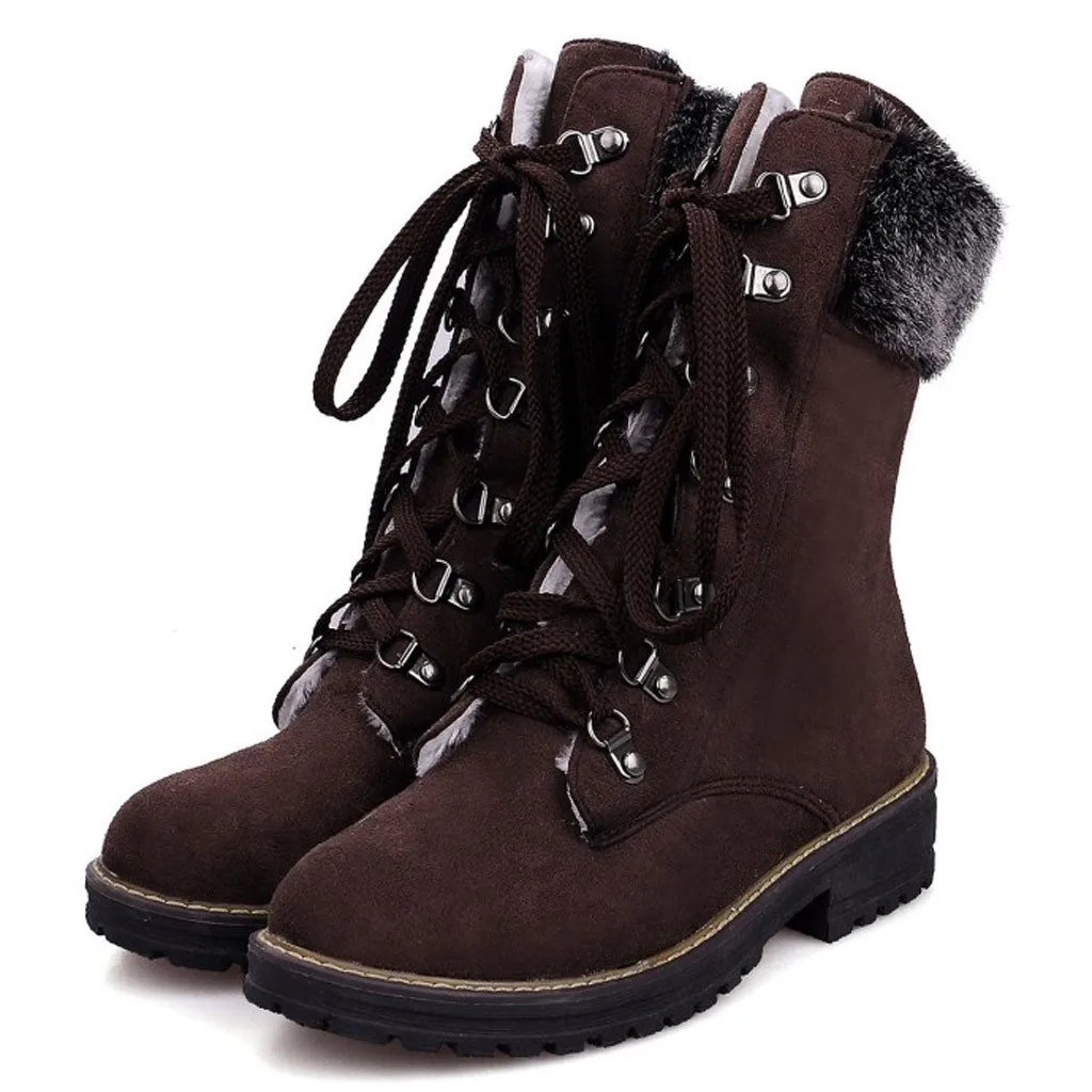 Winter Plus Velvet Ankle Boots For Women Round Toe Classics Suede Snow Boots Women Winter Warm Woman Shoes Ботинки Женские Drop