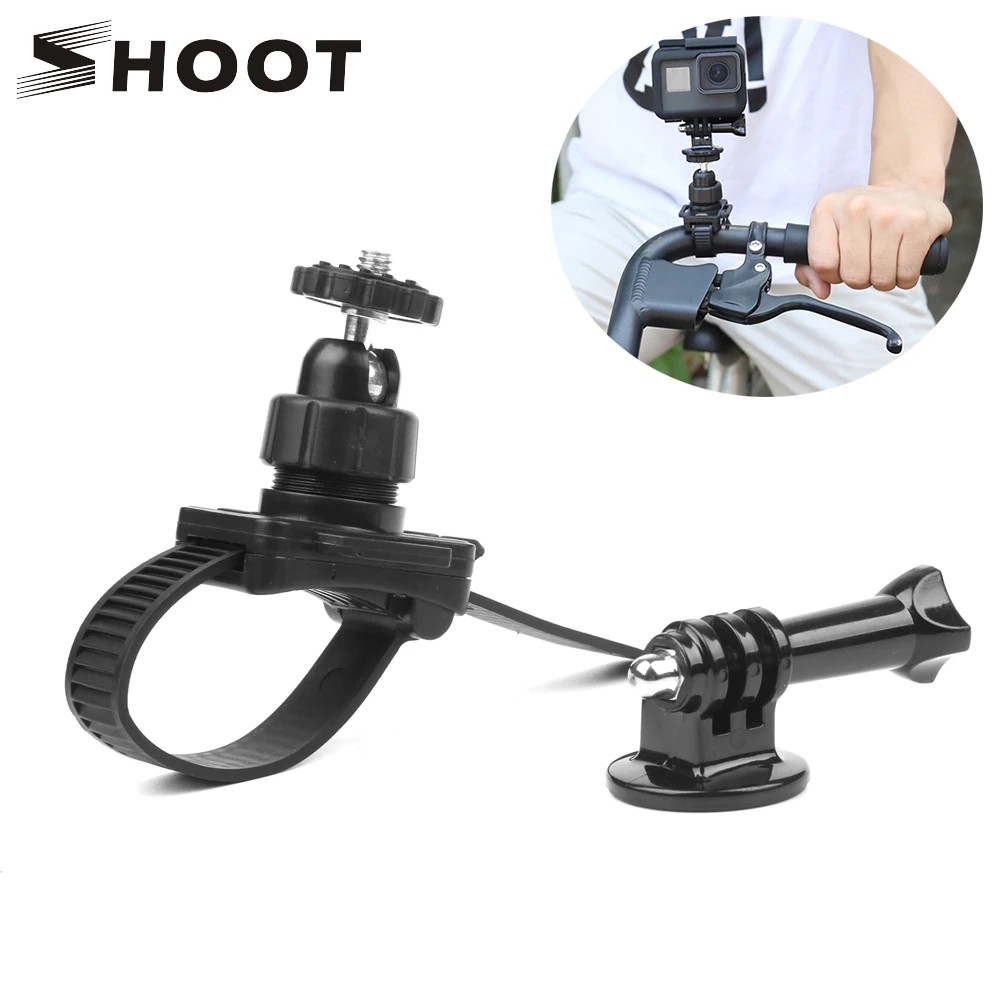 Крепление на руль мотоцикла и велосипеда SHOOT для GoPro Hero 7 6 5 Black Xiaomi Yi 4K Sjcam Eken H9r Go Pro