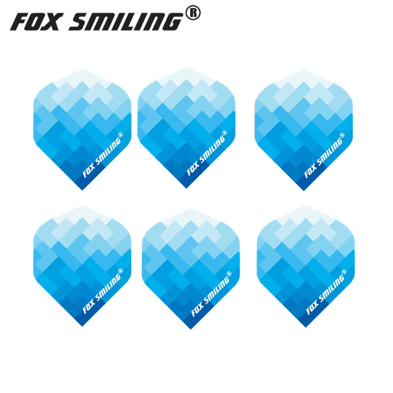 6 flight blue Fox Smiling 2BA 35 мм нейлон Дротика валы с Дротика s полеты дардо перо Листья набор красочные аксессуары для игры в дартс Дротика настольные игры - Цвет: 6 flight blue