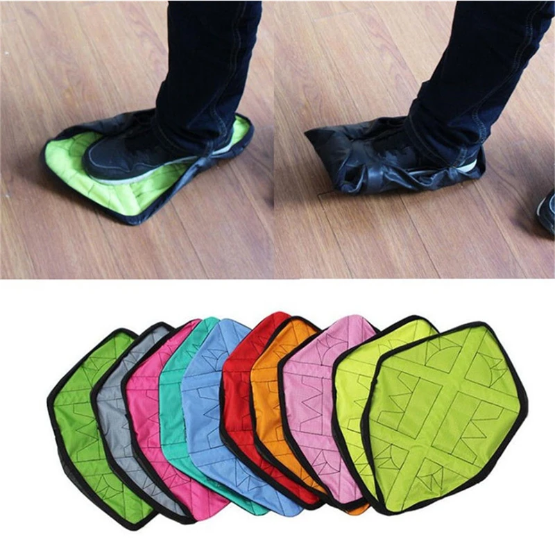Reusable Rug Protective Shoe Dust Covers 42x29cm Handsfree Automatic Step Sock Shoes Cover