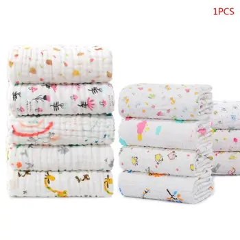 

6 Layers of Baby Washcloths Kids Bath Towel Muslin Cloth Bathrobe Wrap Blanket