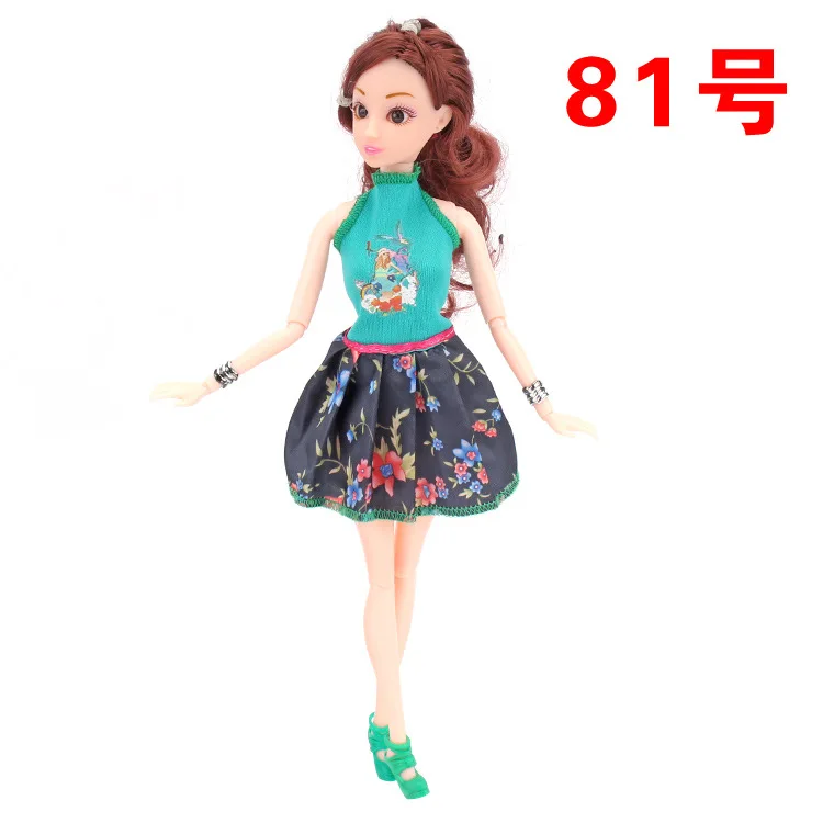 Doll Clothes 30cm Doll Handmade Fashion Short Skirt Outfit Daily Casual Wear Bjd Doll Clothes Doll Accessories Toys for Girls - Цвет: Only clothes No. 81