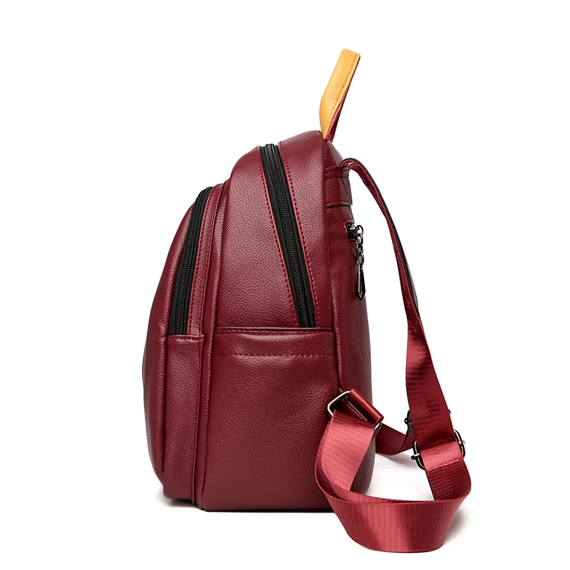 Women Backpack Genuine Leather Crossbody Shoulder Bag Fashion Rucksack Handbag 
