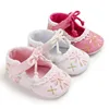 New Flower Embroidery Baby Girl Shoes Cotton Non-slip Soled Toddler Shoes Spring Summer Baby Shoes Princess Girls First Walkers 2