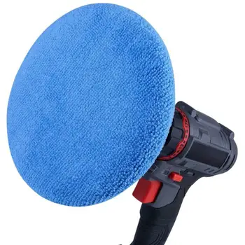 

Polisher Buffing Pads Bonnet Cover Protector Soft Light Blue 5-6Inch Car