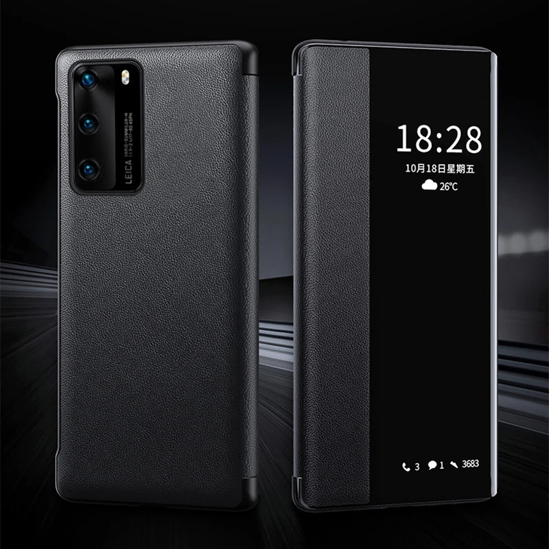 Чехол Smart View для Huawei P40 Pro с автоматическим переходом в спящий режим и пробуждением