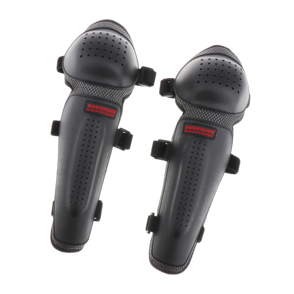 Motorcycle Racing Sport Knee Protector, Adults Knee Shin Guard Pads Leg Protectiver Armor for Motorcycle Cycling, Black
