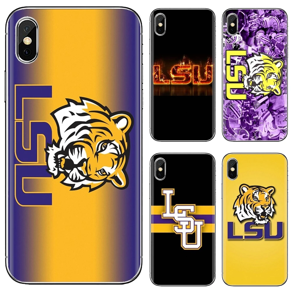 Силиконовый чехол для Huawei P30 P40 P20 P7 P8 P9 P10 Lite Plus Pro 2015 2016 2017 Mini Team-Logo-C-LSU-Tigers-футбол |