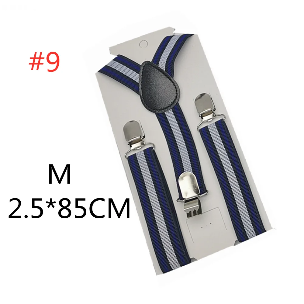 Color 9-85cm Новинка; подтяжки для мужчин, женщин, мальчиков и девочек; цвет красный, белый, Радужный; разноцветные подтяжки в полоску; подтяжки для взрослых и детей; Y-back; подтяжки - Цвет: Color 9-85cm