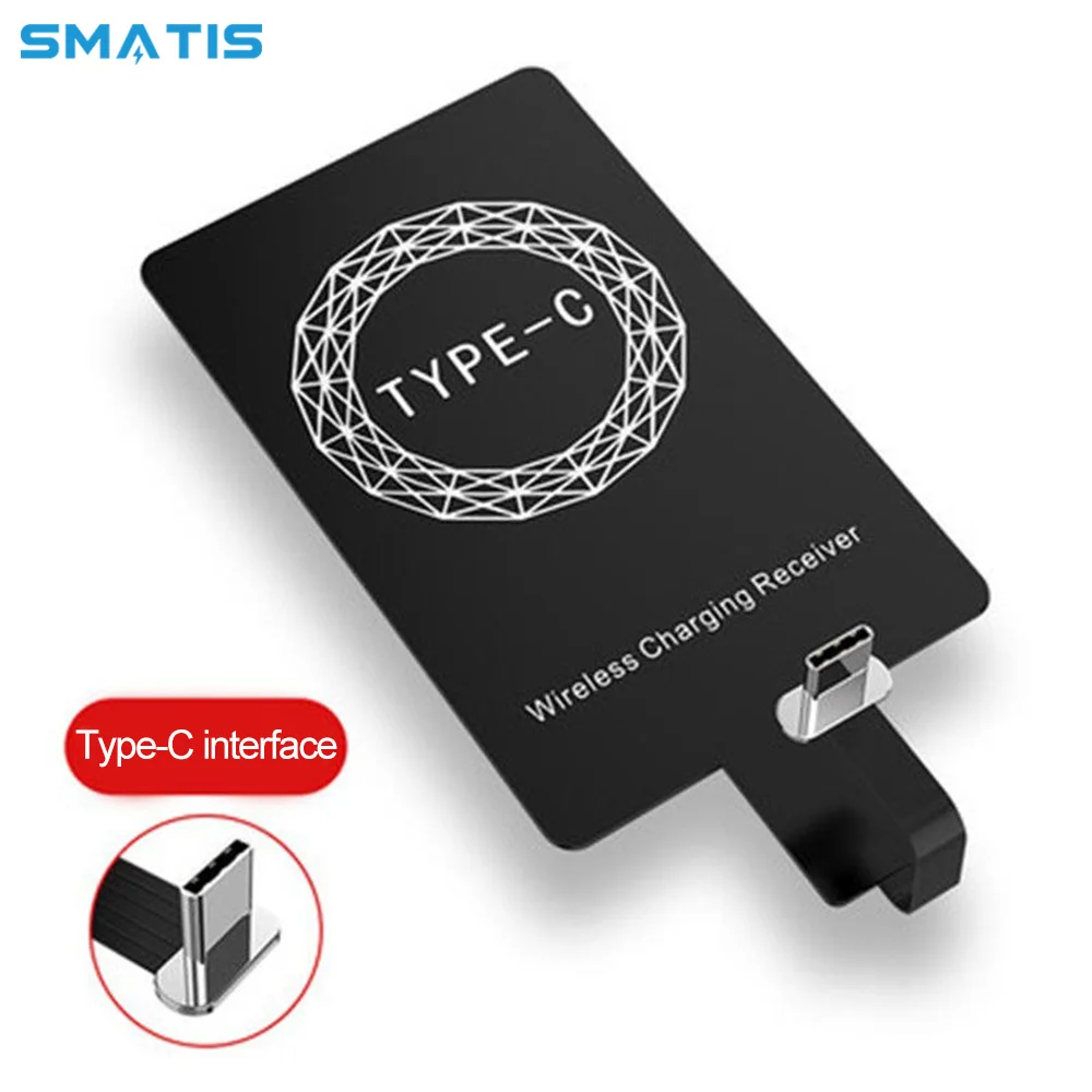

Qi Wireless Charger Receiver Connector for iPhone 5 7 6 Plus Phone Type-C Universal Charging for Samsung Xiaomi Huawei Micro USB