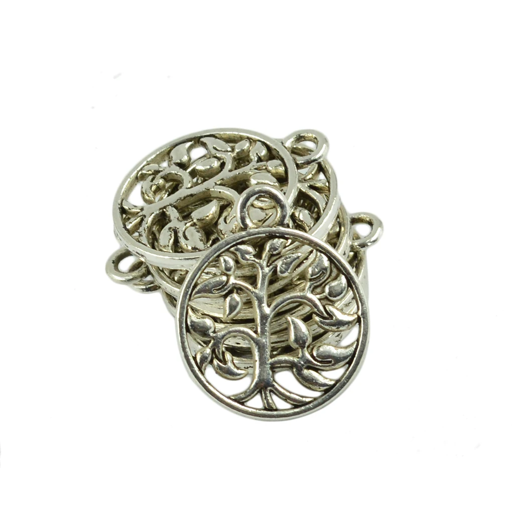 50 Pcs Alloy Tree Of Life Charms Pendents For Jewelry Making Bracelet DIY