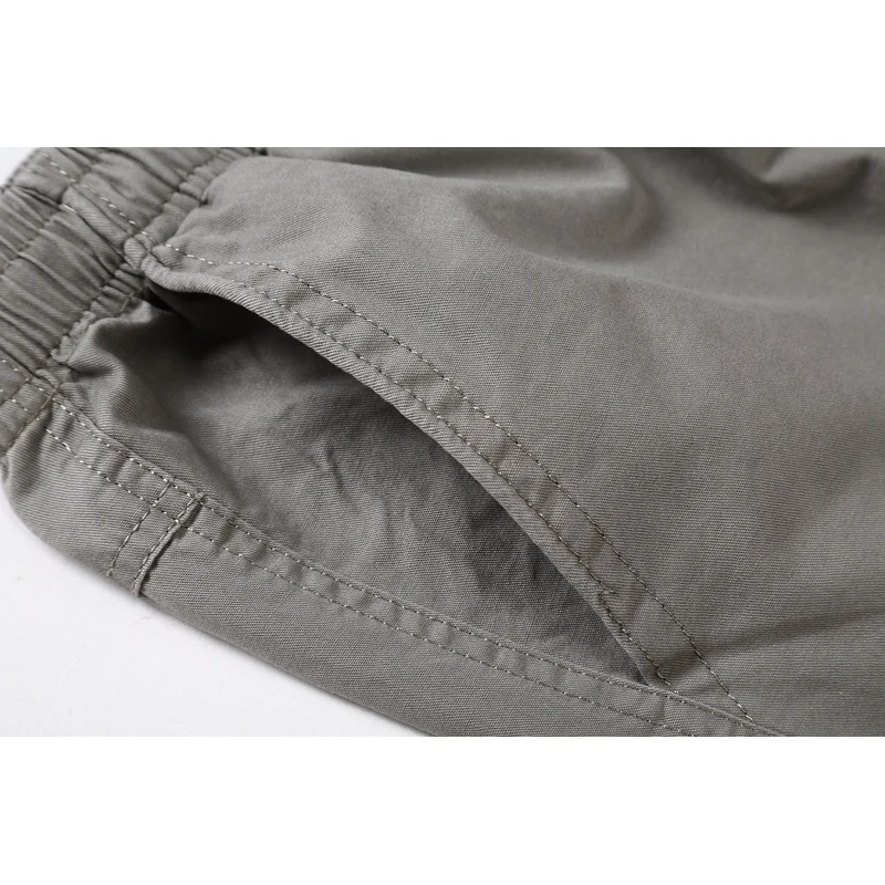 Summer Men's Khaki Pants Large Size Straight Fit Big Sizes 5XL Side Pockets Wide Leg Cotton Black Cargo Pants Work Trousers Male