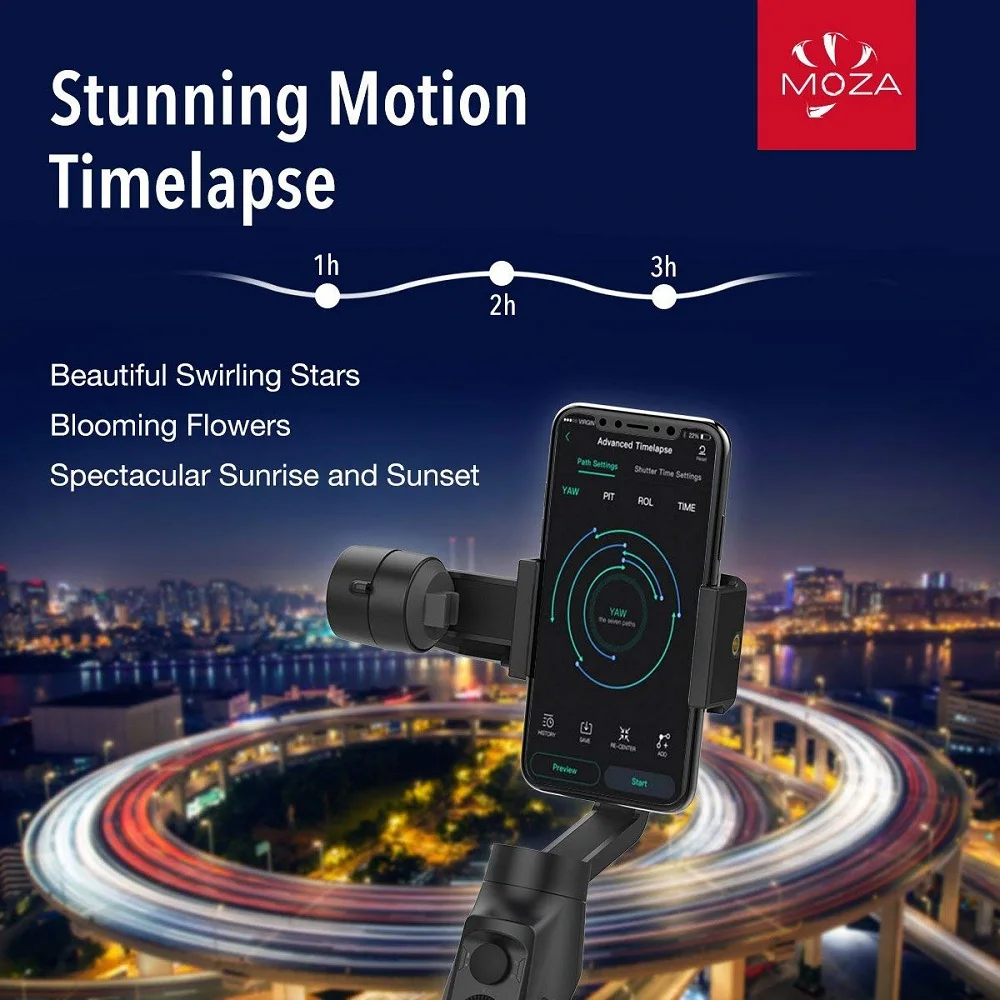  MOZA MINI MI 3-Axis Gimbal Stabilizer for Smartphone iPhone X 8 7 6 Plus Samsung S9/S9+ S8 Wireless