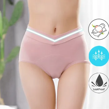 

Physiological Period Mid-waist Underpants Waterproof Pants Female Underwear Women Leak Proof Panties Cotton Menstrual Briefs
