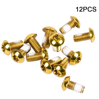 

12pcs Rotor Torx Disc Brake Bolt Lightweight Fixation Mountain Bike Accessories Alloy Steel Thread Mini Screw Portable Durable