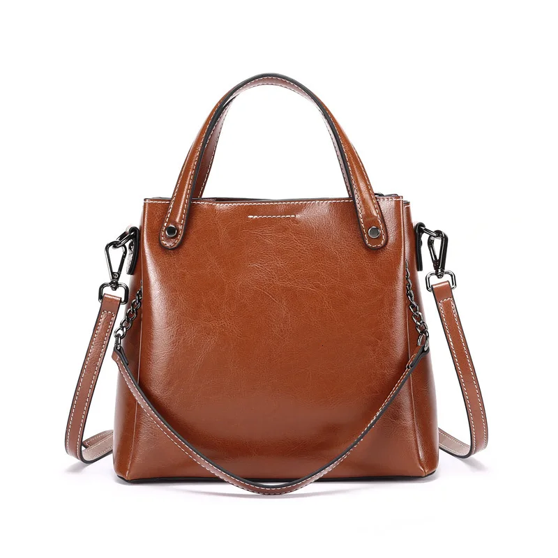 

Genuine Leather Woman Package 2019 Will Capacity Support Special Package Wax Oil Cowhide Handbag Single Shoulder Satchel