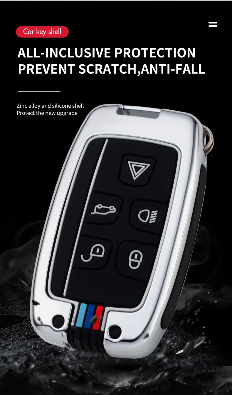 Metal Car Smart Key Case Cover Shell Fob For Land Rover Range Rover Evoque Sport Discovery Freelander For Jaguar XF XE A9 X8 XJ - H4958433d72a64f1a8d87c6a90586f150d