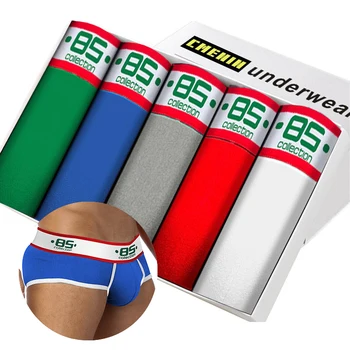 5 Pz/lotto Solido Sexy Del Cotone Della Biancheria Intima Degli Uomini Slip Slip Jockstrap Uomini Bikini Gay Biancheria Intima Degli Uomini di Sesso Maschile Breve Uomo Sottovesti