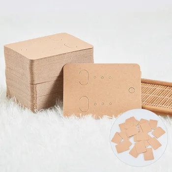 

200 PCS/Set Tag DIY Ear Studs Jewelry Packaging Earring Display Card Rectangle Holder Accessories Home Mini Self Seal Bag Blank