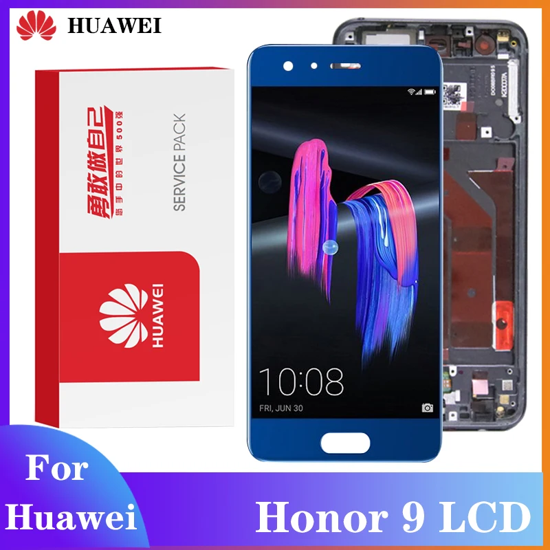 Оригинальный сенсорный экран с рамкой для Huawei Honor 9 ЖК дисплей STF L09 AL10 AL00