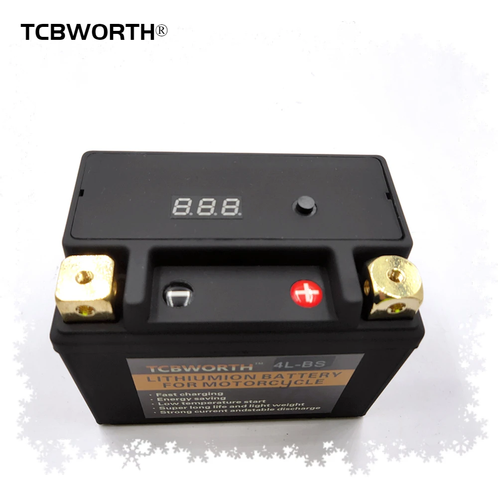 4L-BS12V 4Ah CCA 180A батарея высокого качества глубокий цикл жизни PO4 Тепловая батарея легкий портативный водонепроницаемый/цифровой дисплей - Цвет: Left Negative