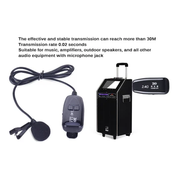 

Black Speech Microphone Rechargeable Wireless Microphone For Live Speech Headset Megaphone For Loudspeaker Teaching
