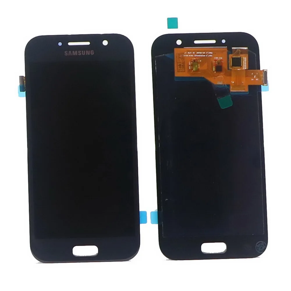 Najtaniej 100% testowane super amoled lcd do samsunga Galaxy A5 2017 A520 A520F SM A520F do ekranu lcd telefonu wyświetlacz montaż digitizera ekranu dotykowego