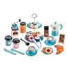 Kids Simulation Afternoon Tea Toys Set DIY Pretend Play Kitchen Toys Food Coffee Machine Dessert Play House Toys For Girls Kids 3