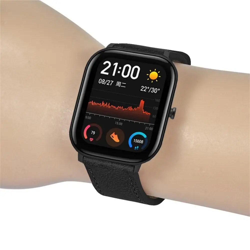 Замена ретро кожаный ремешок для часов для Huami Amazfit GTS Смарт часы браслет долговечные аксессуары#829