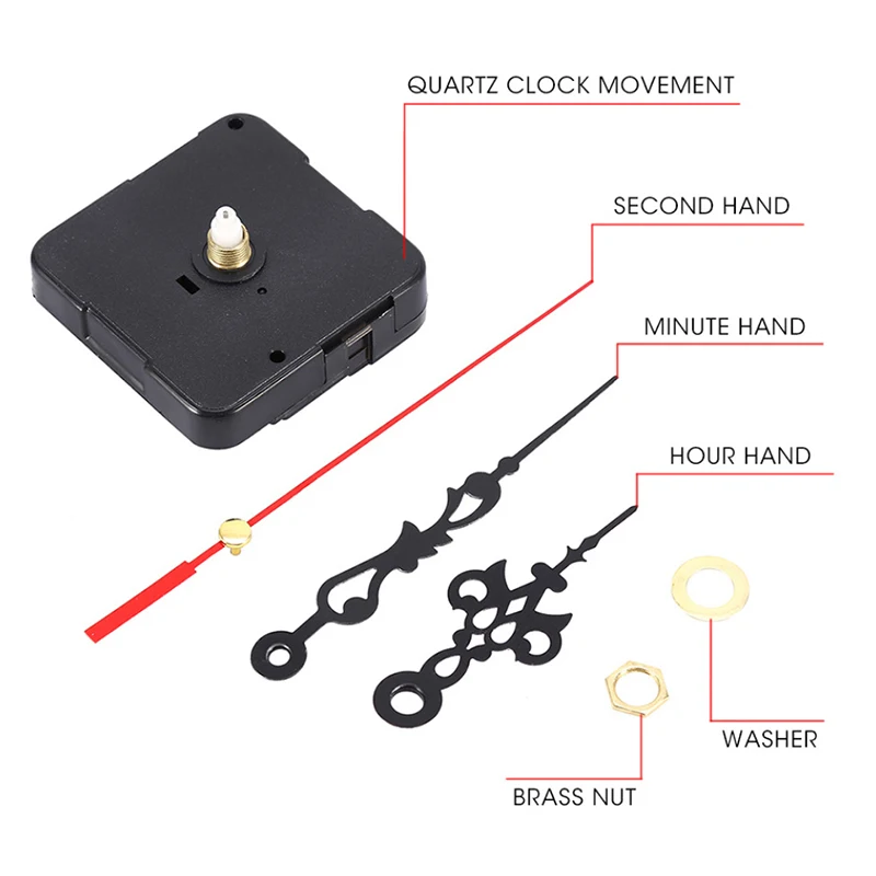 1 Set Hanging DIY Quartz Watch Silent Wall Clock Movement Quartz Repair Movement Clock With Needles Replacement Mechanism Parts