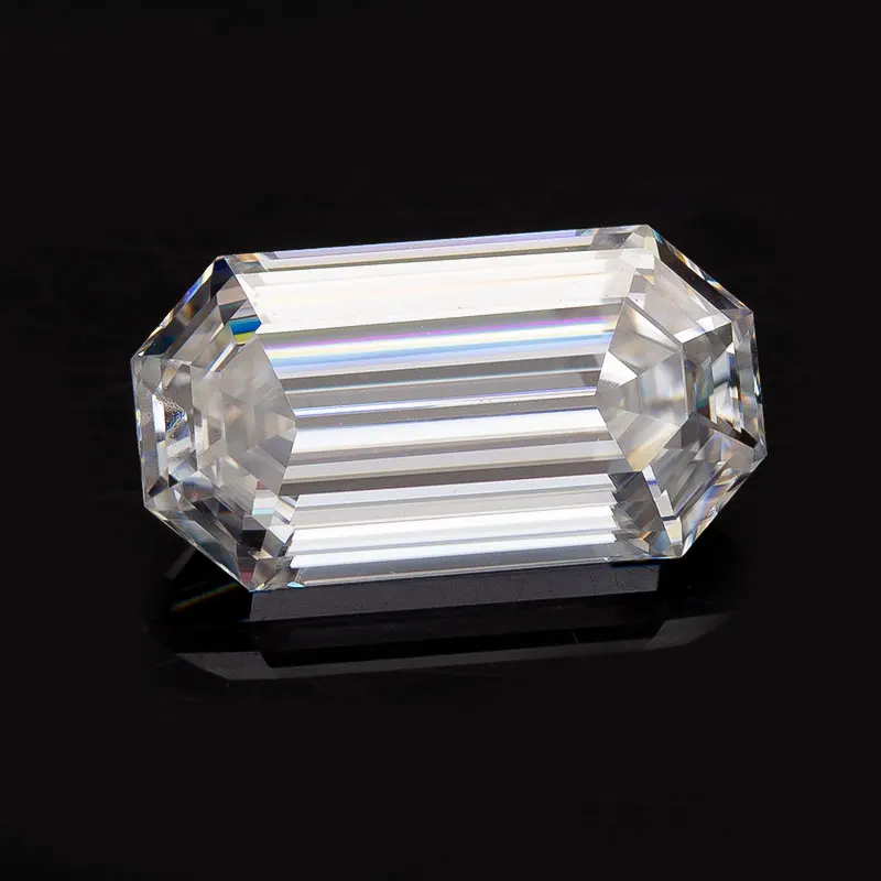 

Special emerald CUT 4*6MM D super white color VVS1 clarity moissanite diamonds rings necklace kolczyki bracelet piercing Серьги