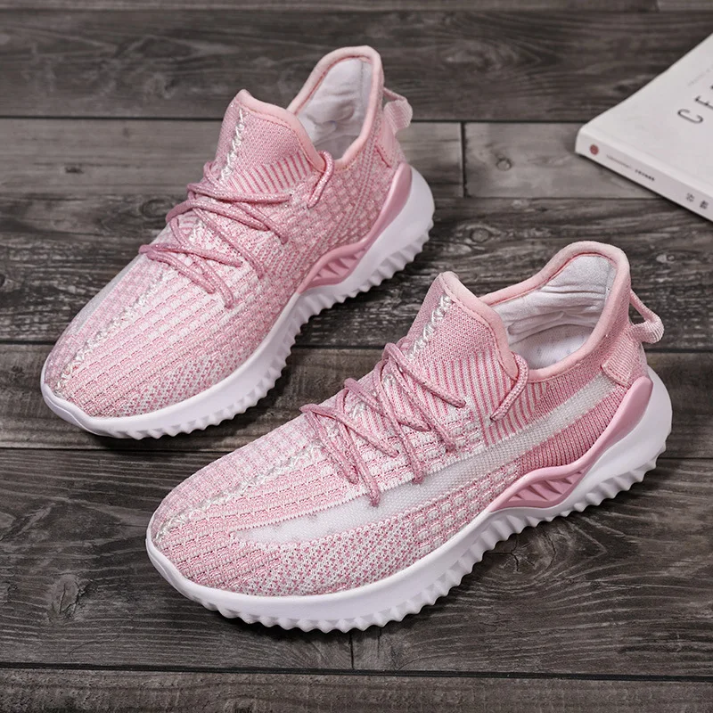 

WOMEN'S Shoes 2019 Autumn New Style Fly Netting Surface Breathable Athletic Shoes Junior High School Students Versatile Korean-s