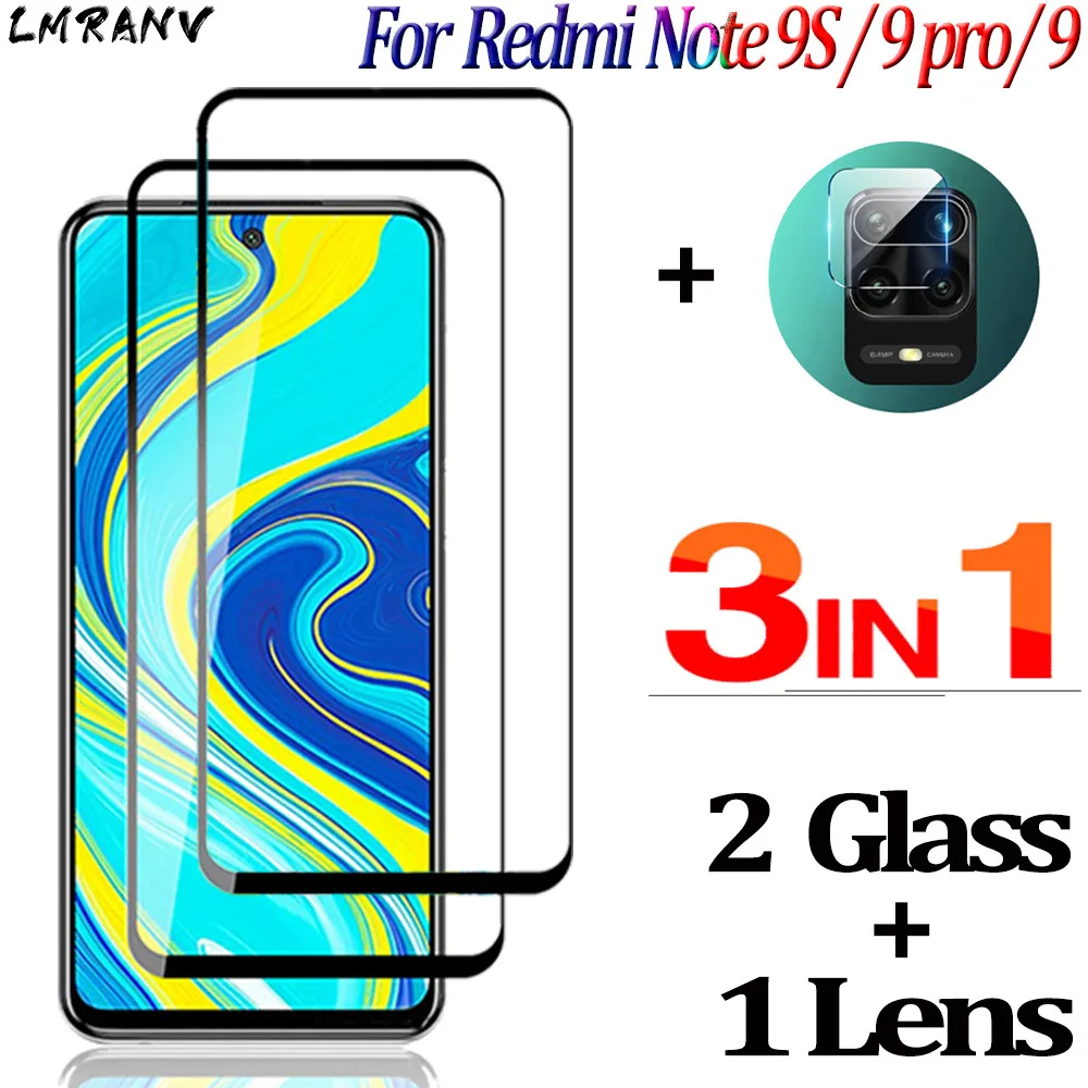 9H Xaomi Redmi Note 9 Pro Glass+Lens Film Red mi Note9 S Screen Protector Tempered Glass Xiaomi Note 9S A 8 T Protective Glasses afbeelding